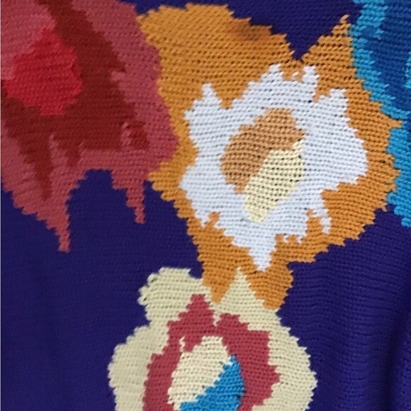 Vintage Jimmy Garcia Floral Sweater M - Picture 4 of 7